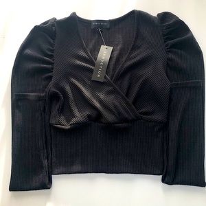 Sweetheart Neck Puff Sleeve Blouse